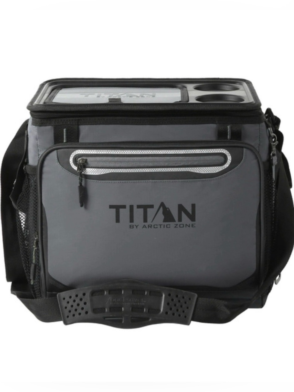 Titan Gray Soft Cooler Bag with Dual Cup Holders